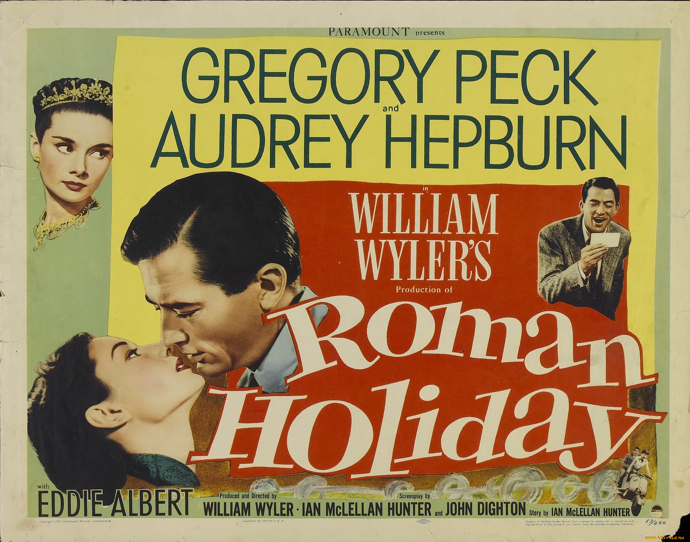 roman holiday , 1953,  , -unknown , , , , , , , , , gregory, peck, , , audrey, hepburn